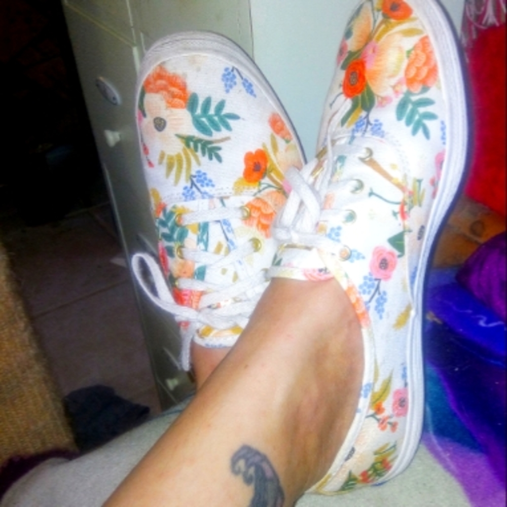 Keds floral tennis shoes